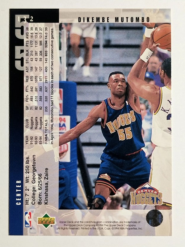 1994-95 Upper Deck #132 Dikembe Mutombo