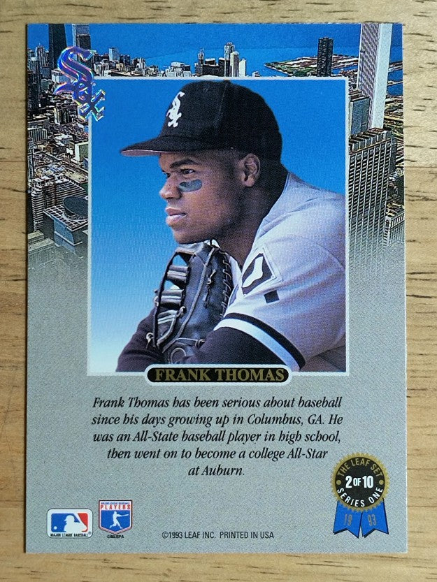 1993 Leaf Thomas #2 Frank Thomas/Serious