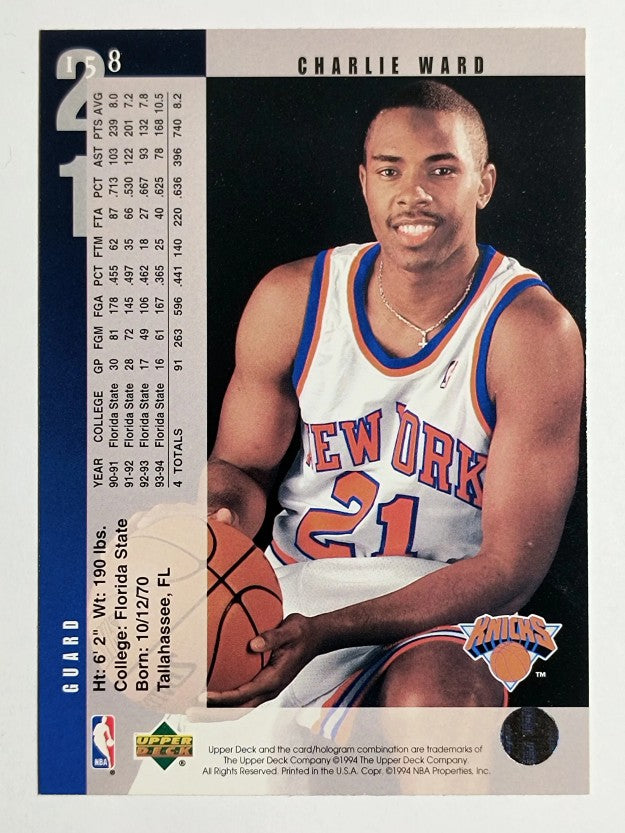 1994-95 Upper Deck #158 Charlie Ward RC