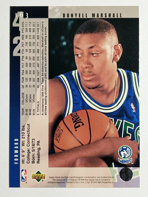 1994-95 Upper Deck #163 Donyell Marshall RC