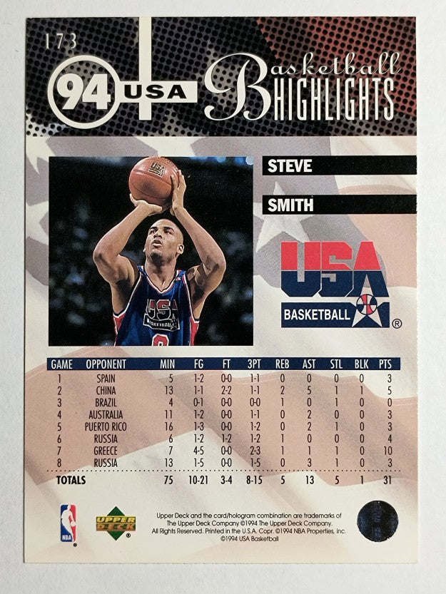 1994-95 Upper Deck #173 Steve Smith USA