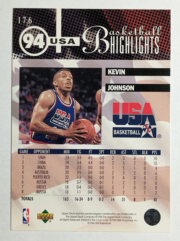 1994-95 Upper Deck #176 Kevin Johnson USA
