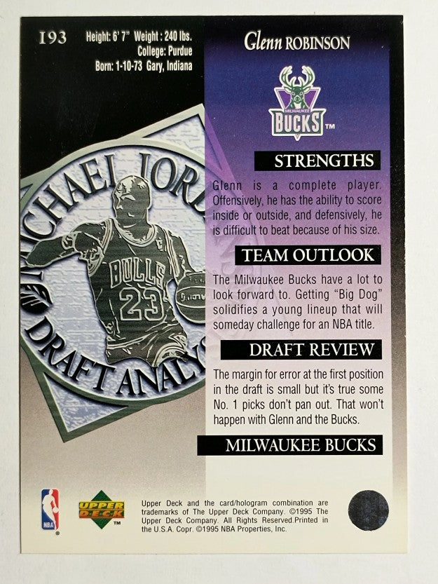 1994-95 Upper Deck #193 Glenn Robinson DA