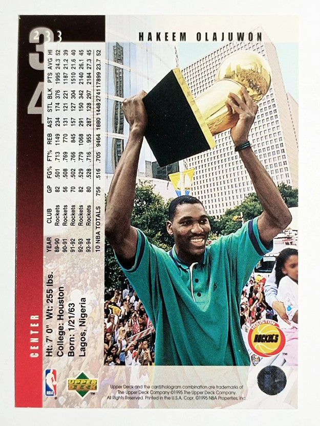 1994-95 Upper Deck #233 Hakeem Olajuwon