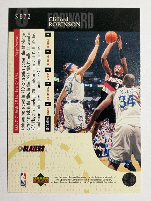 1994-95 Upper Deck Special Edition #72 Clifford Robinson