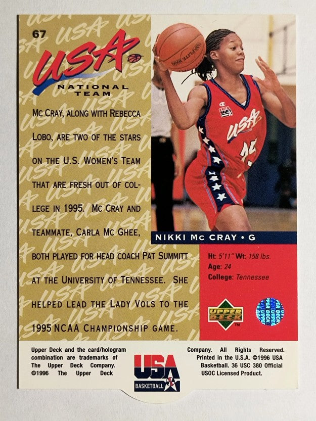 1996 Upper Deck USA #67 Nikki McCray (NM)