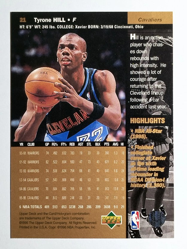 1996-97 Upper Deck #21 Tyrone Hill