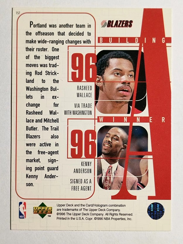 1996-97 Upper Deck #157 Clifford Robinson/Rider/Arvydas Sabonis/Rasheed Wallace