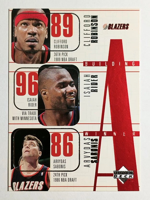 1996-97 Upper Deck #157 Clifford Robinson/Rider/Arvydas Sabonis/Rasheed Wallace