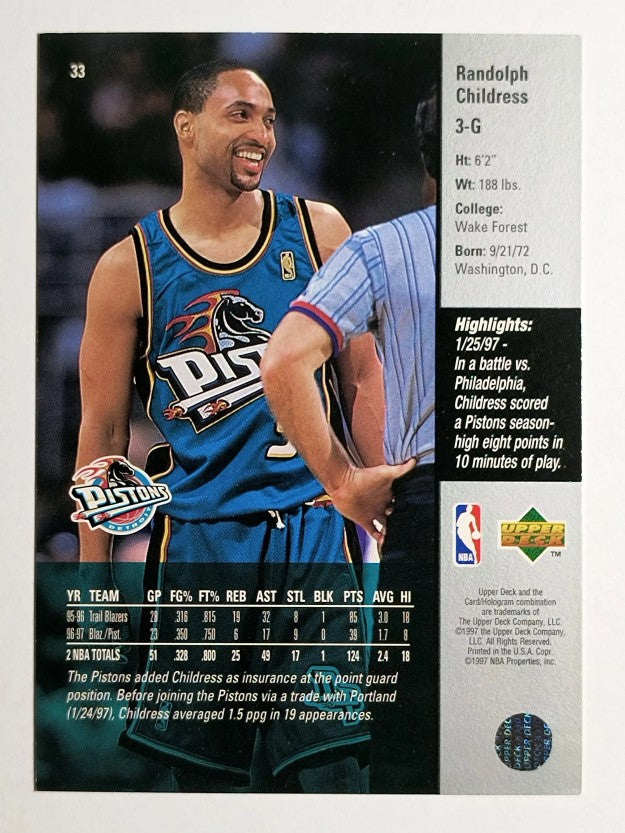 1997-98 Upper Deck #33 Randolph Childress