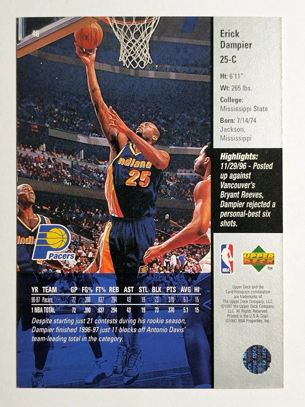 1997-98 Upper Deck #48 Erick Dampier