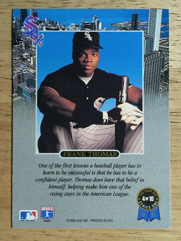 1993 Leaf Thomas #4 Frank Thomas/Confident