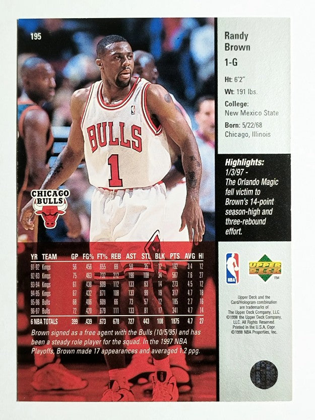 1997-98 Upper Deck #195 Randy Brown
