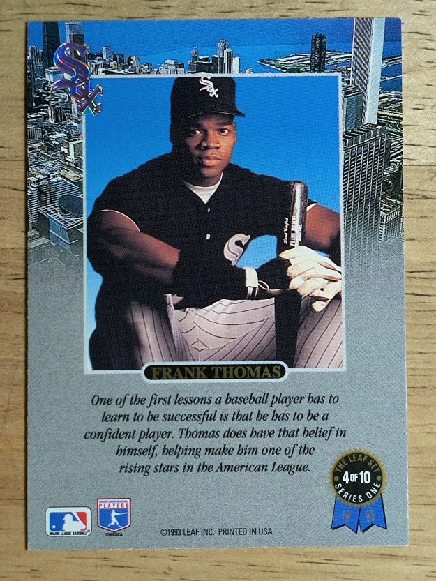 1993 Leaf Thomas #4 Frank Thomas/Confident