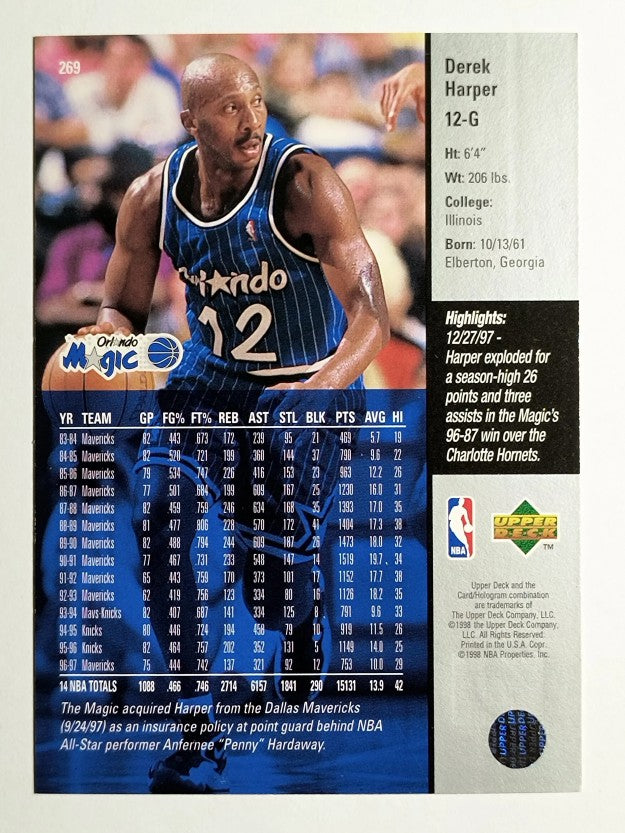 1997-98 Upper Deck #269 Derek Harper