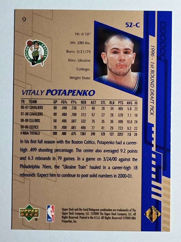 2000-01 Upper Deck #9 Vitaly Potapenko