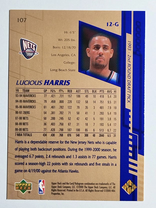 2000-01 Upper Deck #107 Lucious Harris