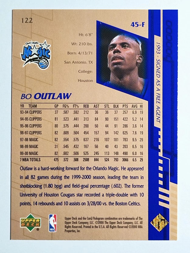 2000-01 Upper Deck #122 Bo Outlaw