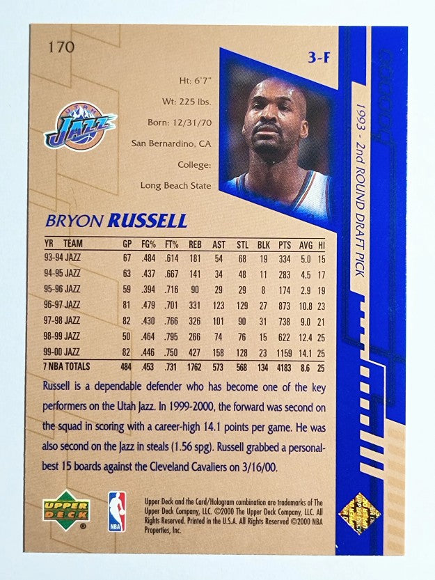 2000-01 Upper Deck #170 Bryon Russell