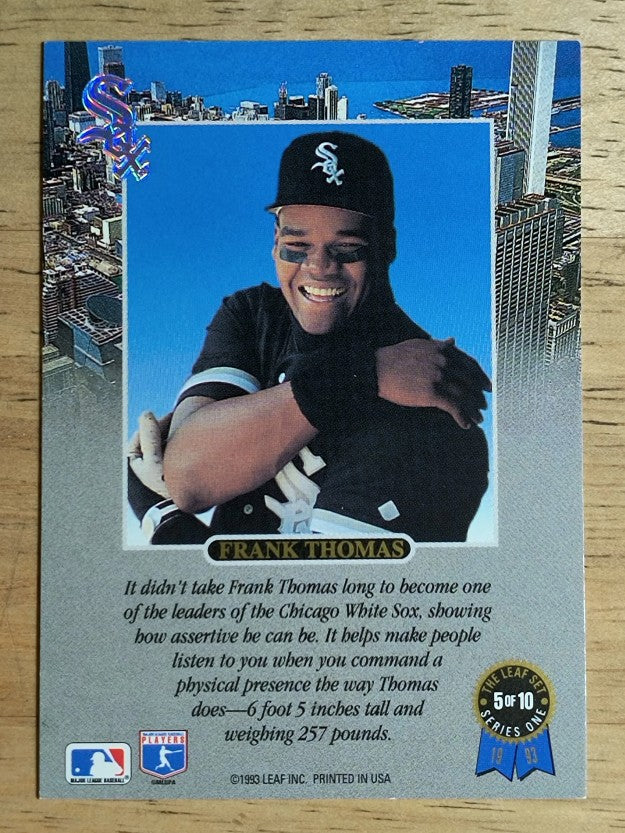 1993 Leaf Thomas #5 Frank Thomas/Assertive