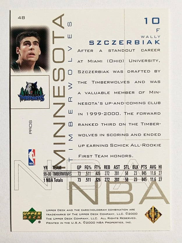2000-01 Upper Deck Pros and Prospects #48 Wally Szczerbiak