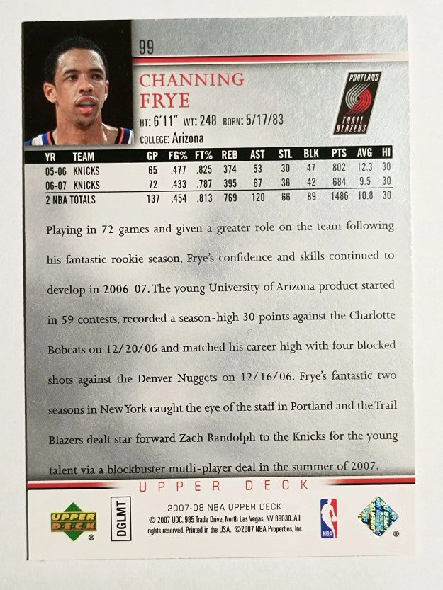 2007-08 Upper Deck #99 Channing Frye