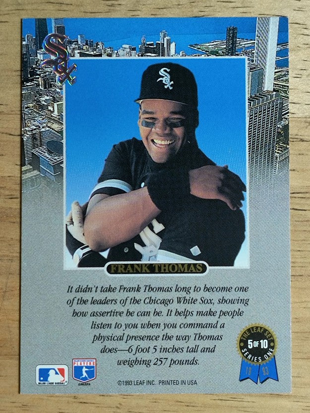 1993 Leaf Thomas #5 Frank Thomas/Assertive