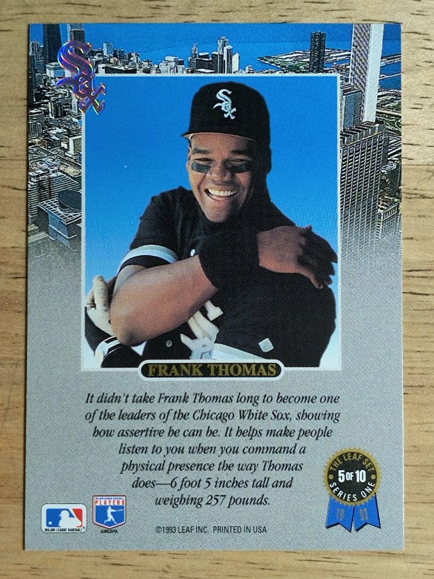 1993 Leaf Thomas #5 Frank Thomas/Assertive