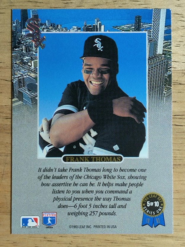 1993 Leaf Thomas #5 Frank Thomas/Assertive