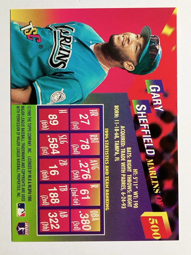 1995 Stadium Club #500 Gary Sheffield EC