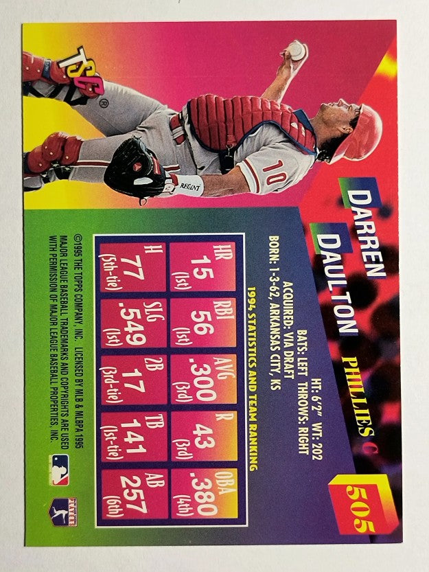 1995 Stadium Club #505 Darren Daulton EC