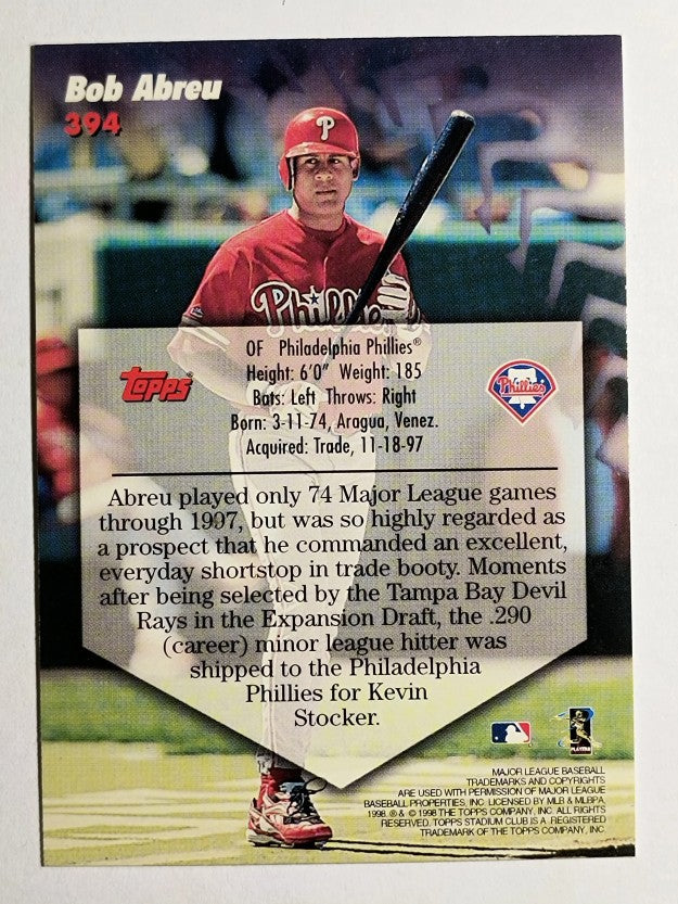 1998 Stadium Club #394 Bob Abreu TR