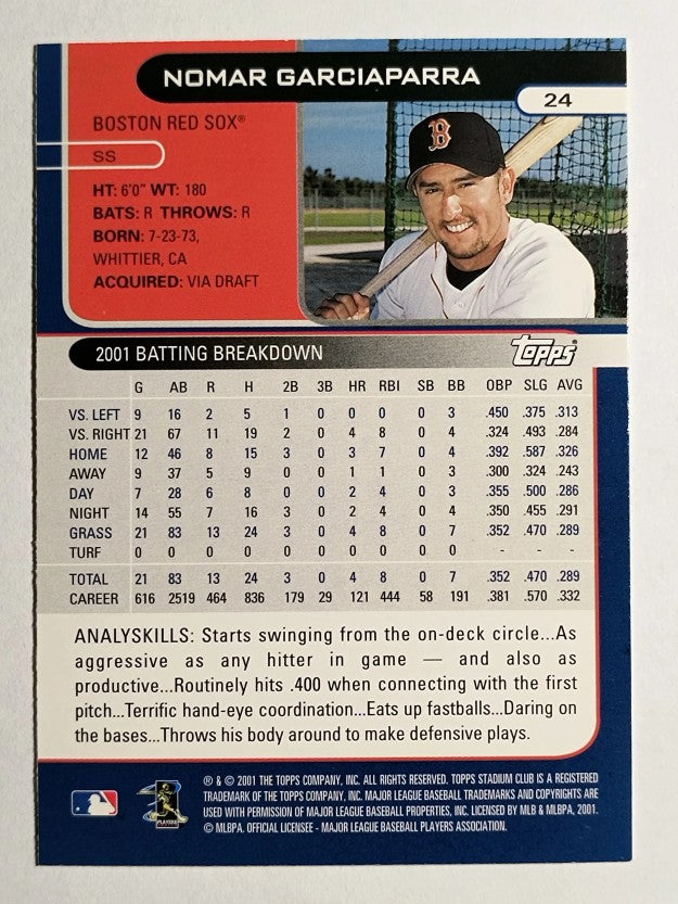 2002 Stadium Club #24 Nomar Garciaparra