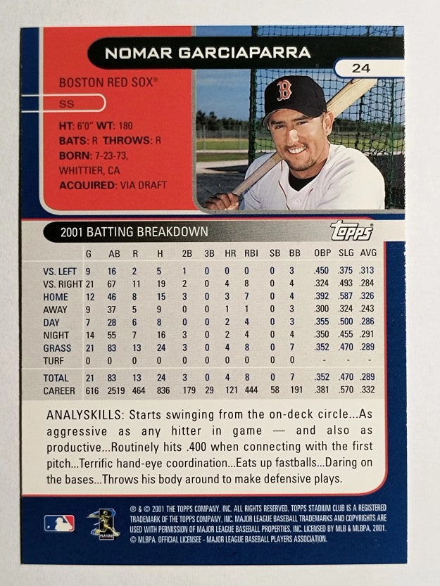 2002 Stadium Club #24 Nomar Garciaparra