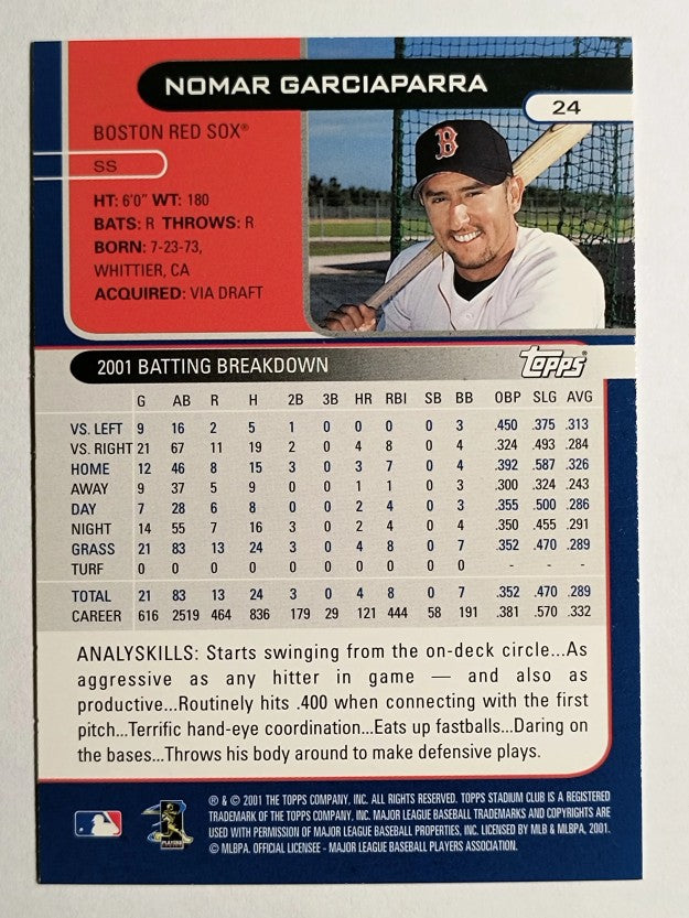 2002 Stadium Club #24 Nomar Garciaparra