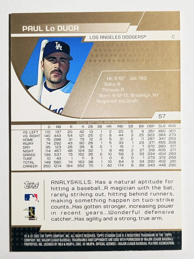 2003 Stadium Club Royal Gold #57 Paul Lo Duca