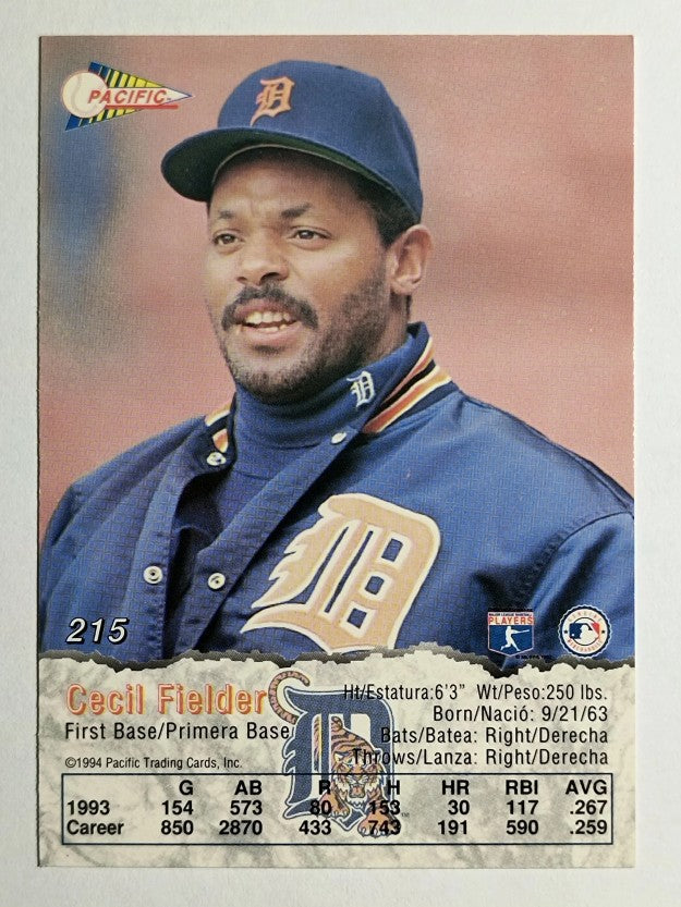 1994 Pacific #215 Cecil Fielder