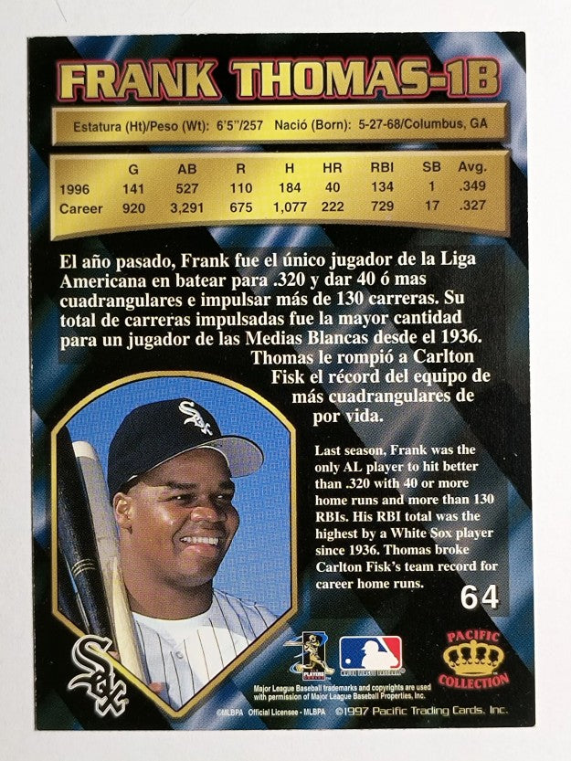 1997 Pacific #64 Frank Thomas