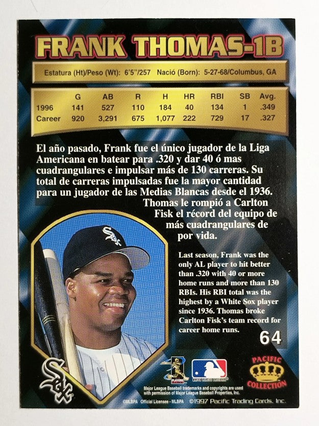 1997 Pacific #64 Frank Thomas
