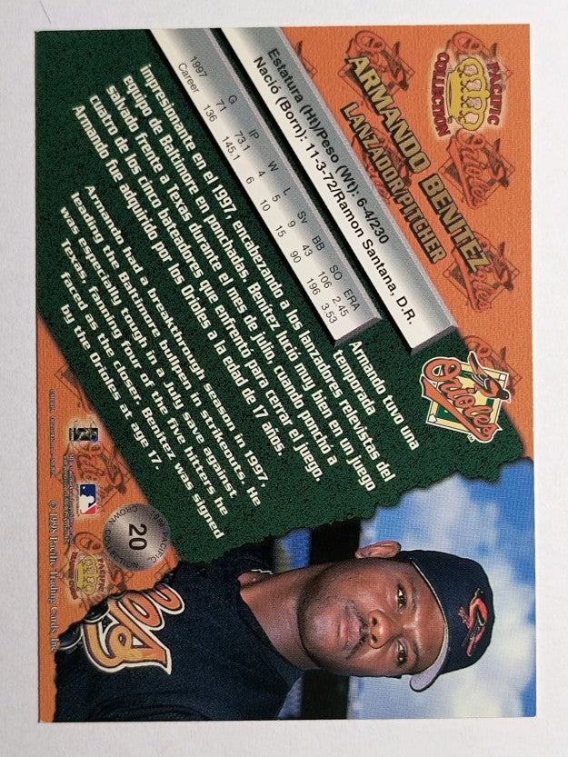 1998 Pacific #20 Armando Benitez