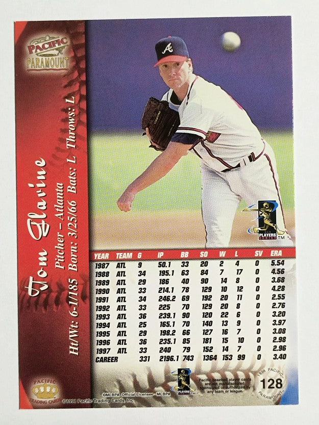 1998 Paramount Gold #128 Tom Glavine