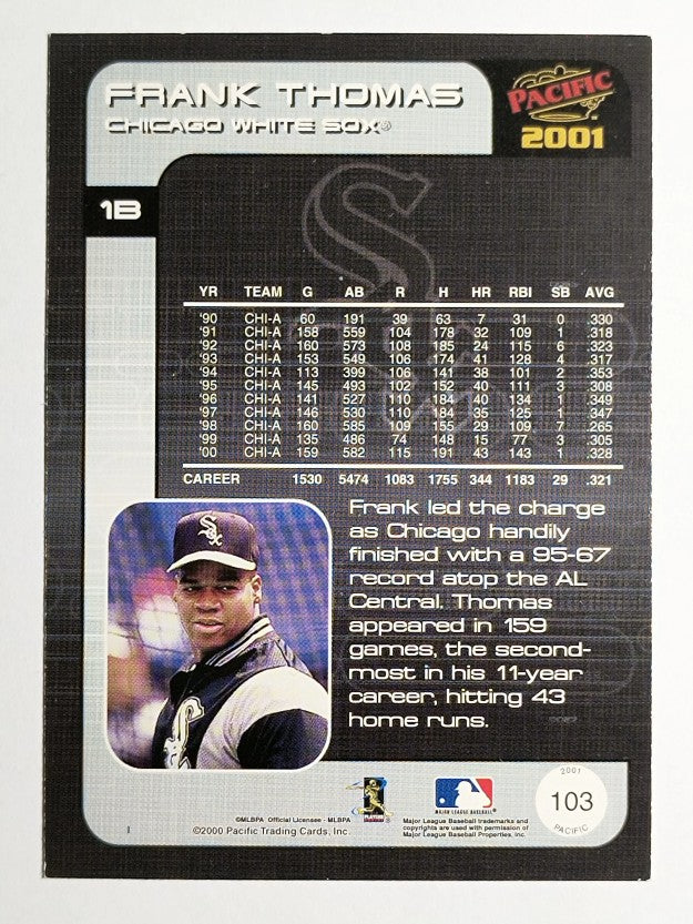 2001 Pacific #103 Frank Thomas
