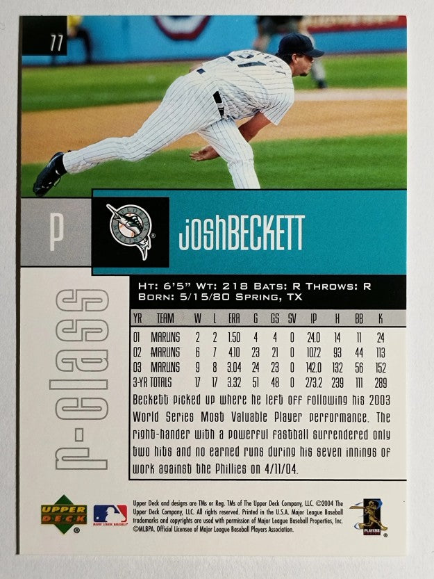 2004 Upper Deck r-class #77 Josh Beckett