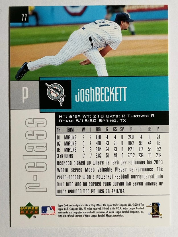 2004 Upper Deck r-class #77 Josh Beckett