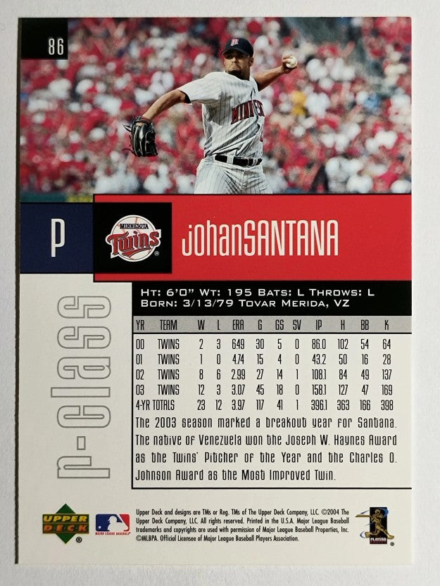 2004 Upper Deck r-class #86 Johan Santana