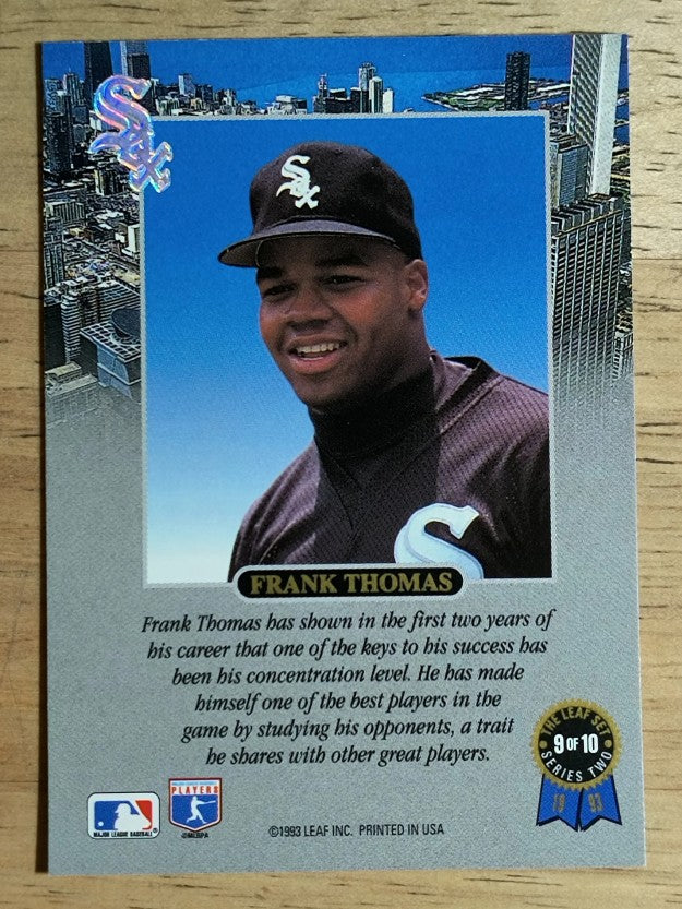 1993 Leaf Thomas #9 Frank Thomas/Concentration