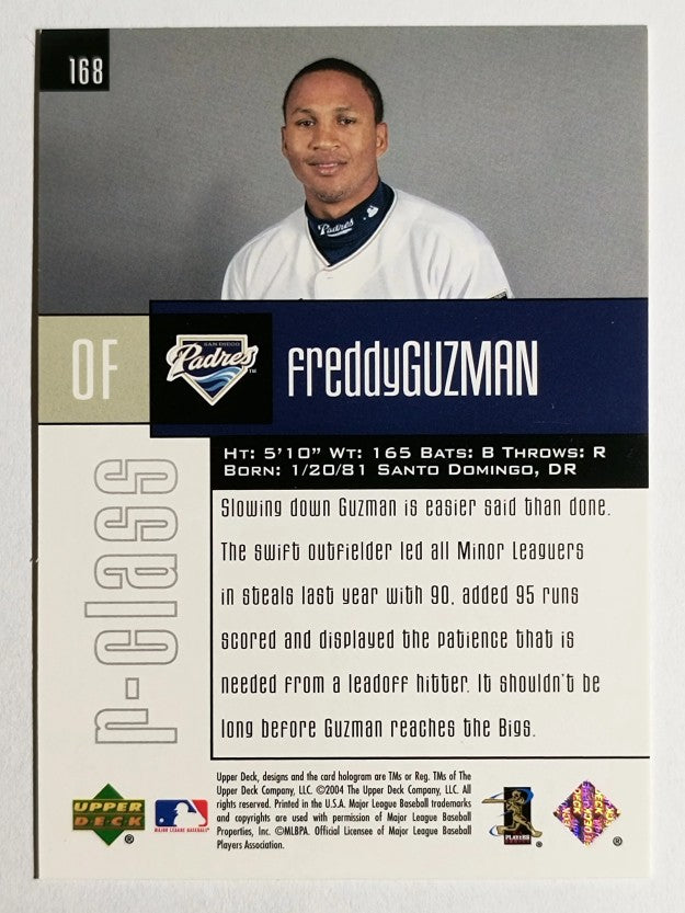 2004 Upper Deck r-class #168 Freddy Guzman TC RC