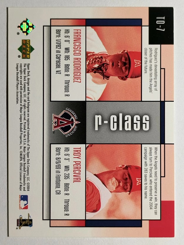 2004 Upper Deck r-class Taking Over #7 Francisco Rodriguez/Troy Percival