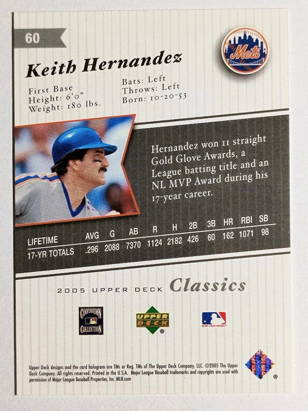 2005 Upper Deck Classics #60 Keith Hernandez