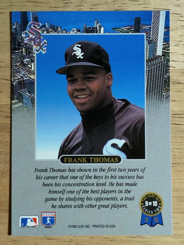 1993 Leaf Thomas #9 Frank Thomas/Concentration